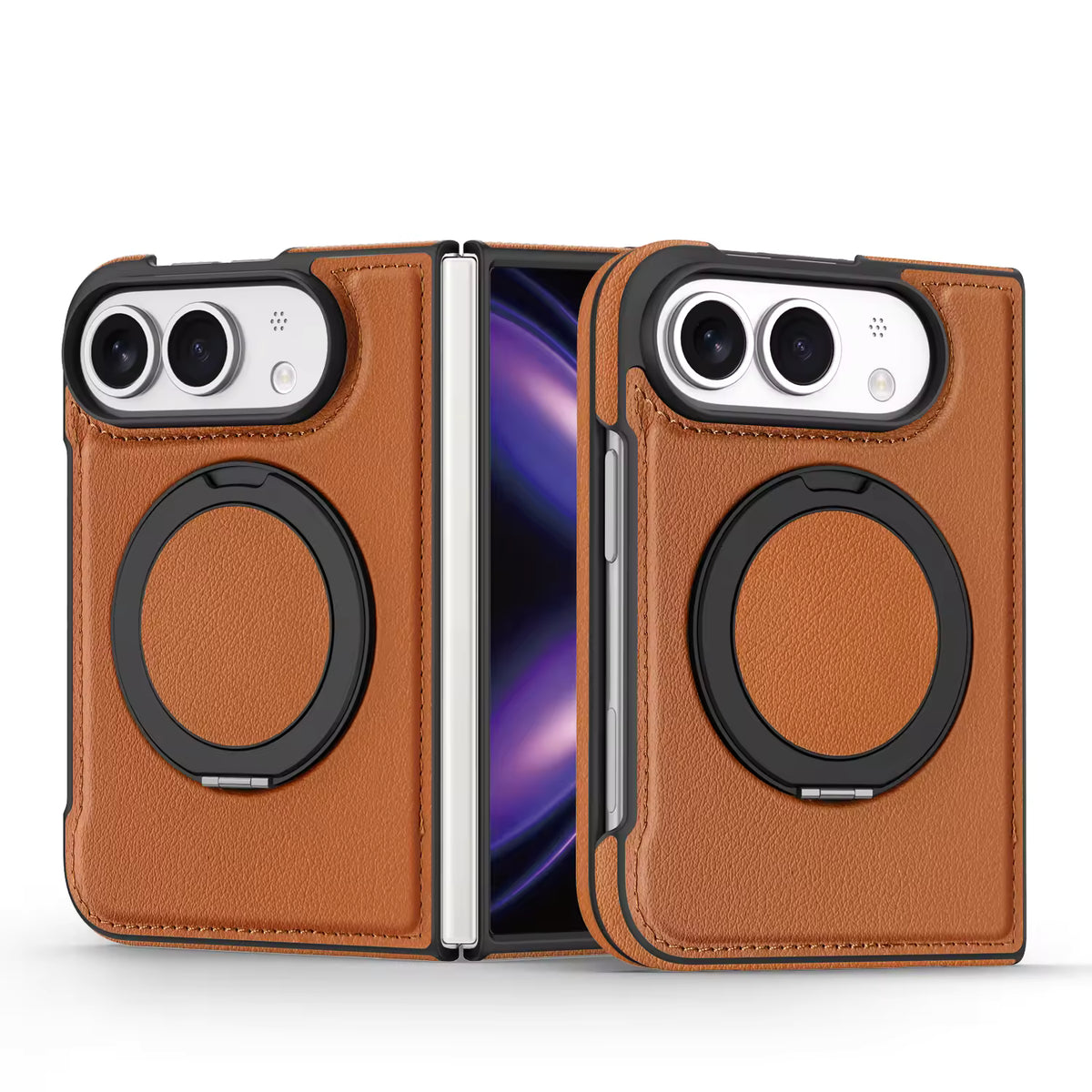 Leather 360 Magnetic Stand Case for iPhone Duo