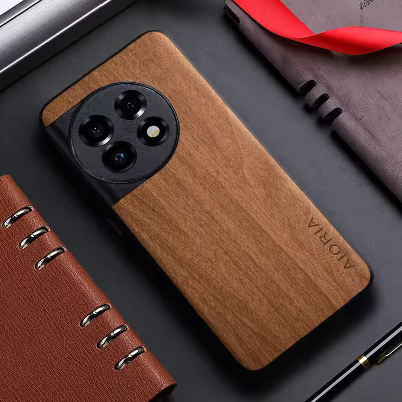 Wood Pattern PU Case For OnePlus