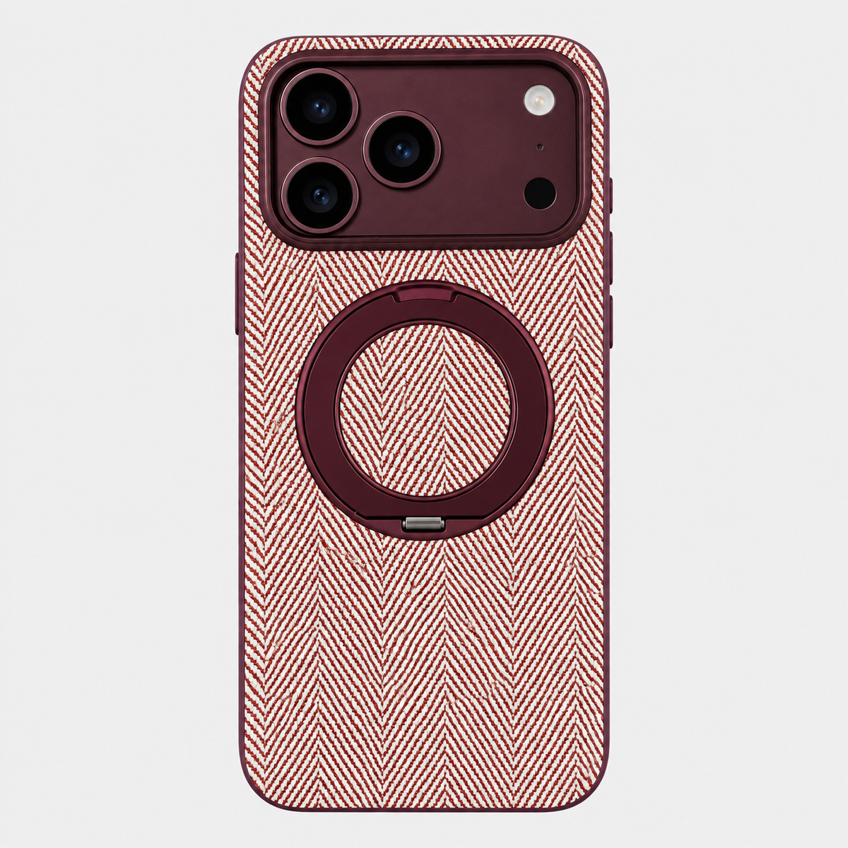Herringbone Magnetic Ring Stand Case for iPhone