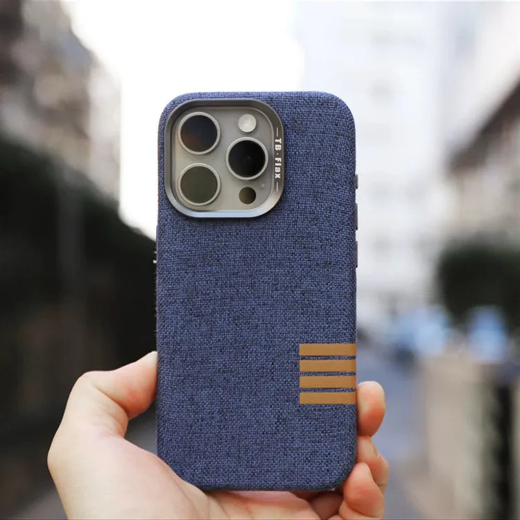Linen Texture Finish Case For iPhone