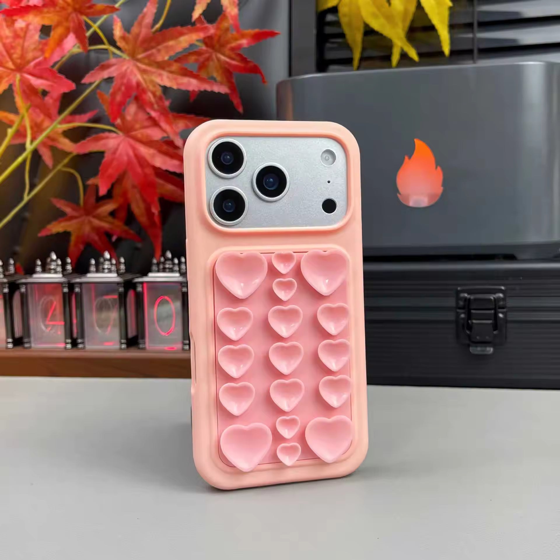 3D Heart StickyPad Case For iPhone