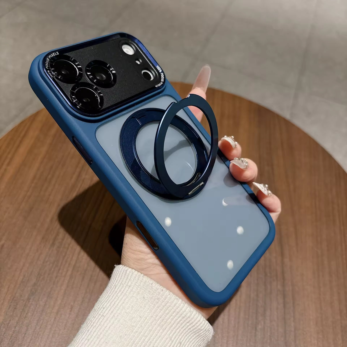 Premium Magnetic PC Ring Stand Phone Case for iPhone