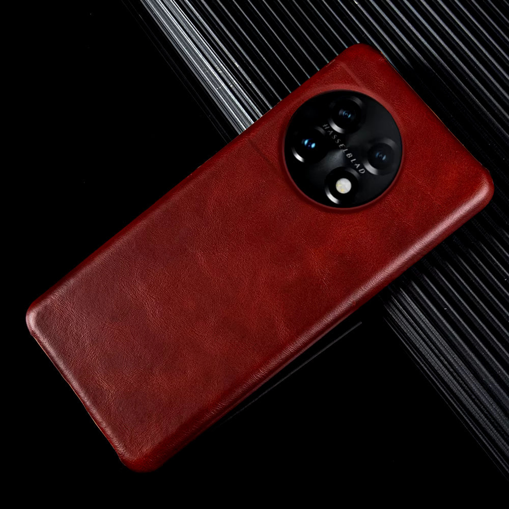 Genuine Leather Oil Wax Pattern Case For OnePlus