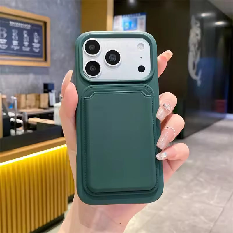 Magnetic PU Case With Detachable Card Holder for iPhone