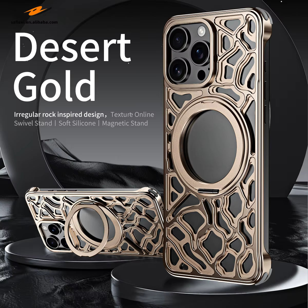 Irregular Rock Design Metal Case For iPhone