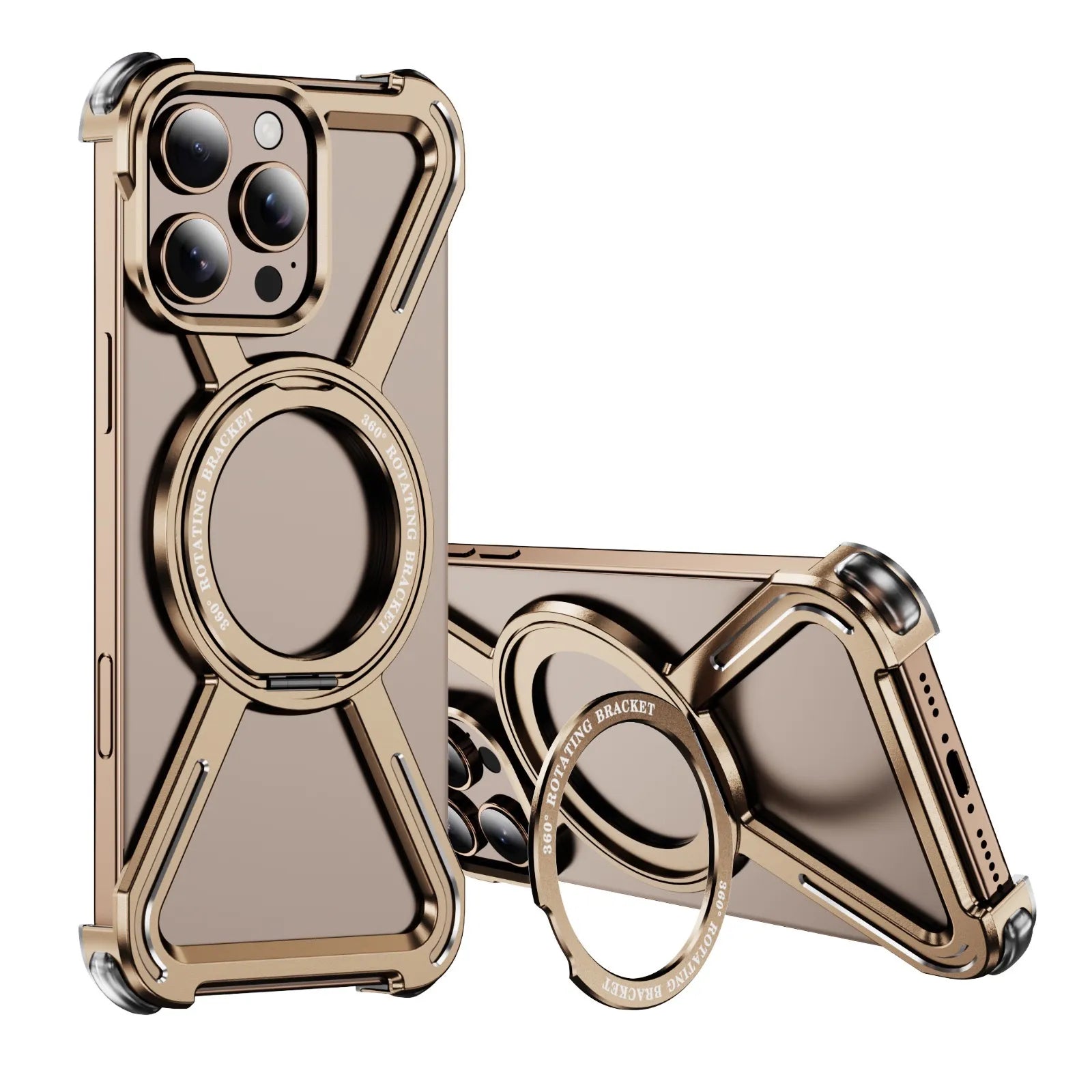 ZX Metal Case With 360 Rotating Stand For iPhone