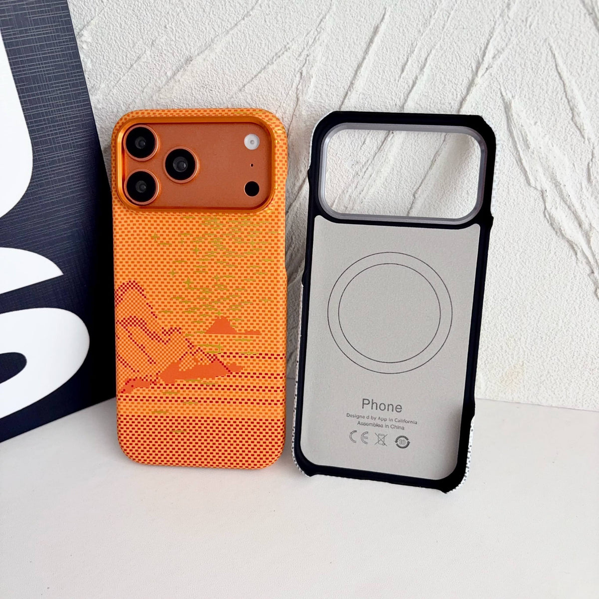 Textured Colour Magnetic Carbon Fiber Case for iPhone
