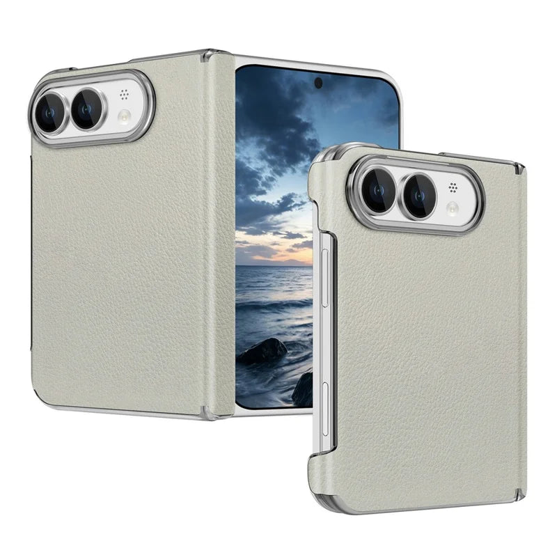 Hard PC PU Leather Case For iPhone Duo