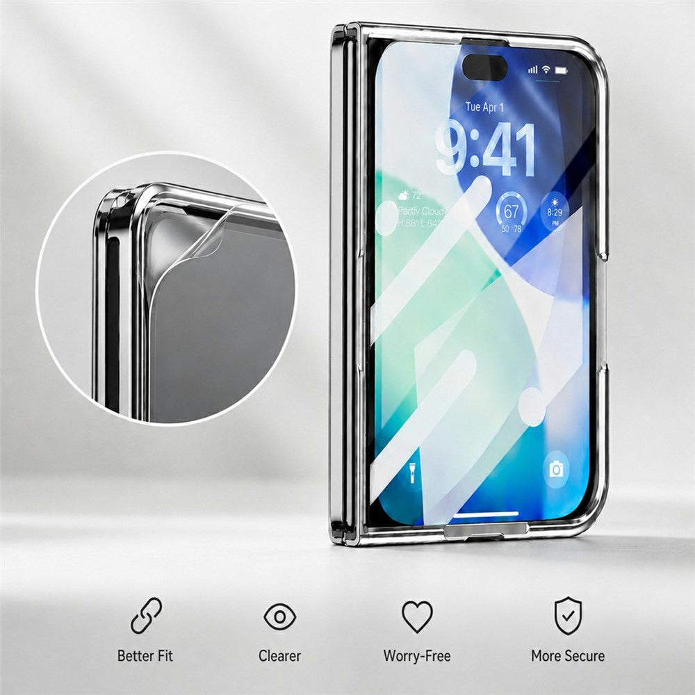 Magnetic Folio Case With Leather Texture Back for iPhone Duo
