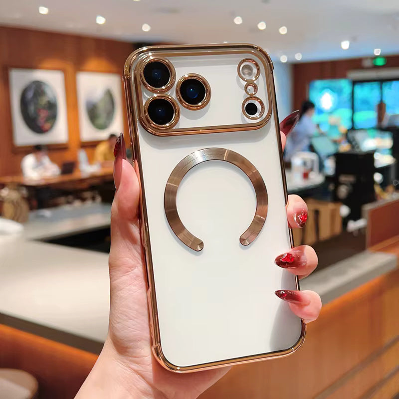 Electroplated Border MagSafe Case For iPhone