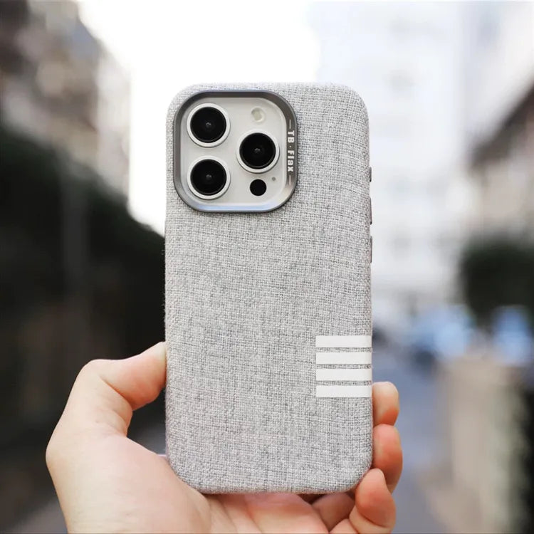 Linen Texture Finish Case For iPhone