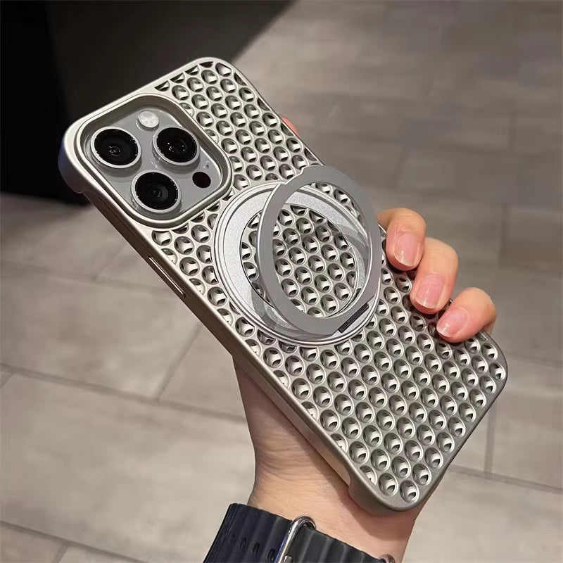 Honeycomb Heat Dissipation Frameless Phone Case For iPhone