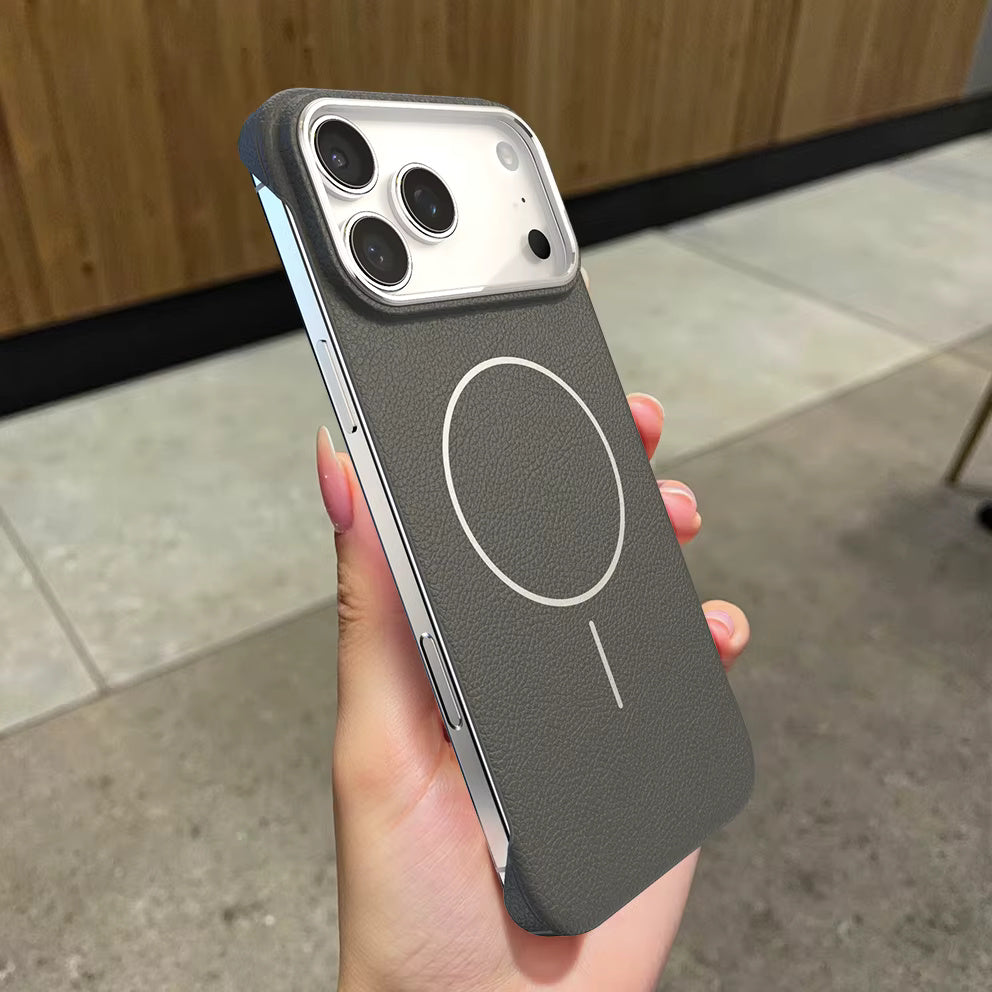 Hard PC PU Leather Case For iPhone
