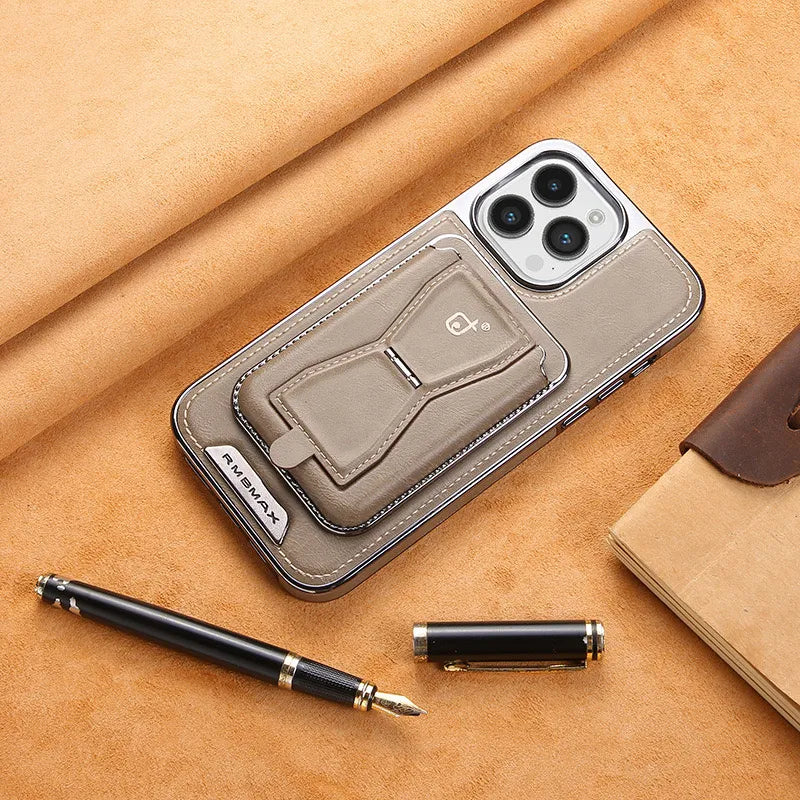 Leather Card Holder Case For iPhone