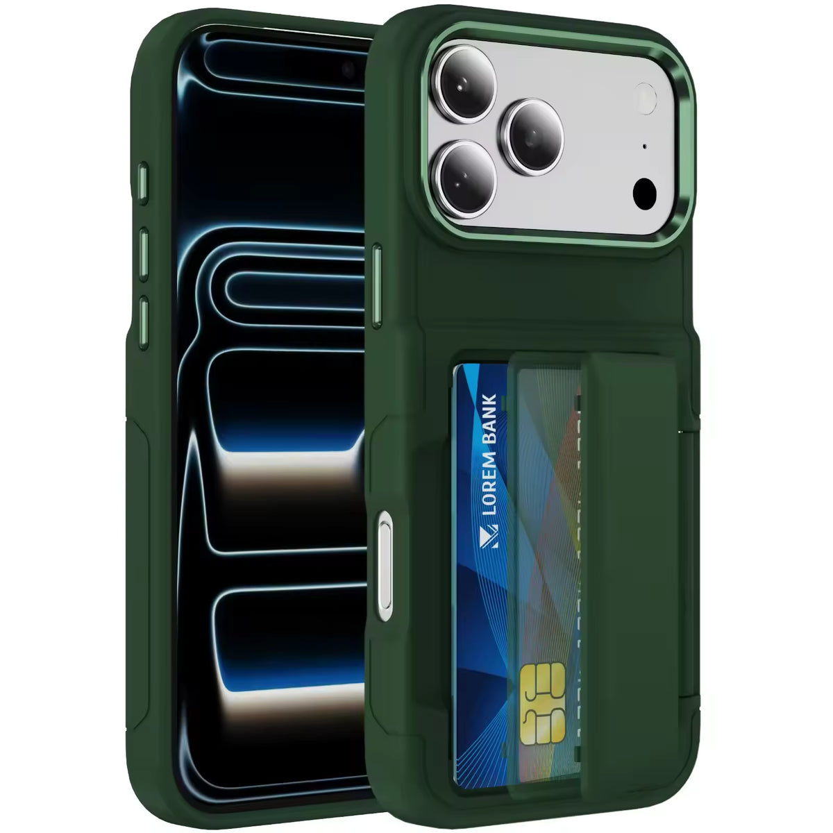 Dual Card Holder & Wallet Phone Case For iPhone