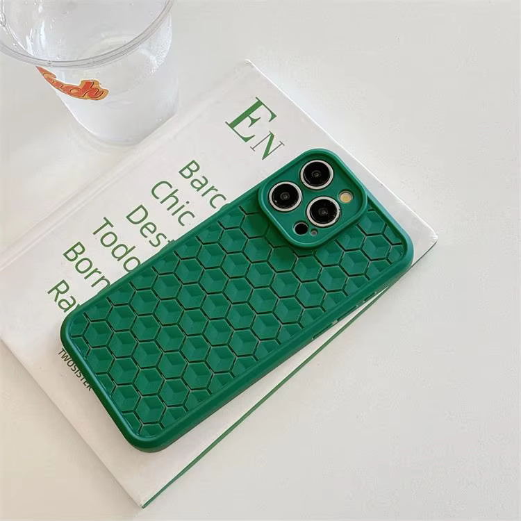 Hexagon Design Heat Dissipation TPU Case For iPhone