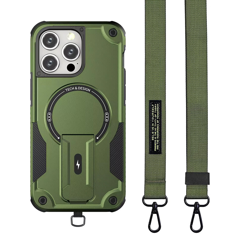 Hybrid Case With Crossbody Strap For iPhone