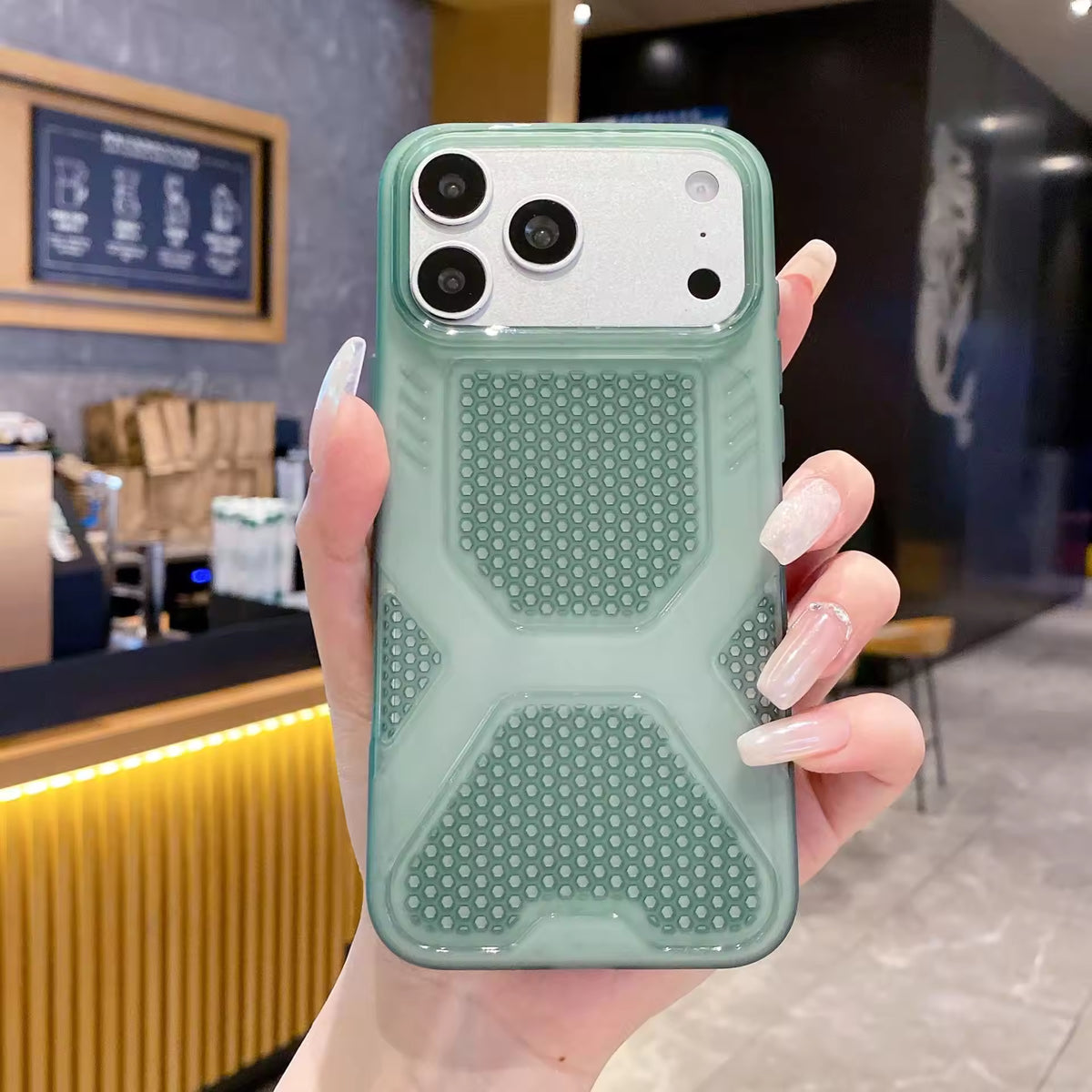 Shockproof TPU Honeycomb Protective Phone Case for iPhone