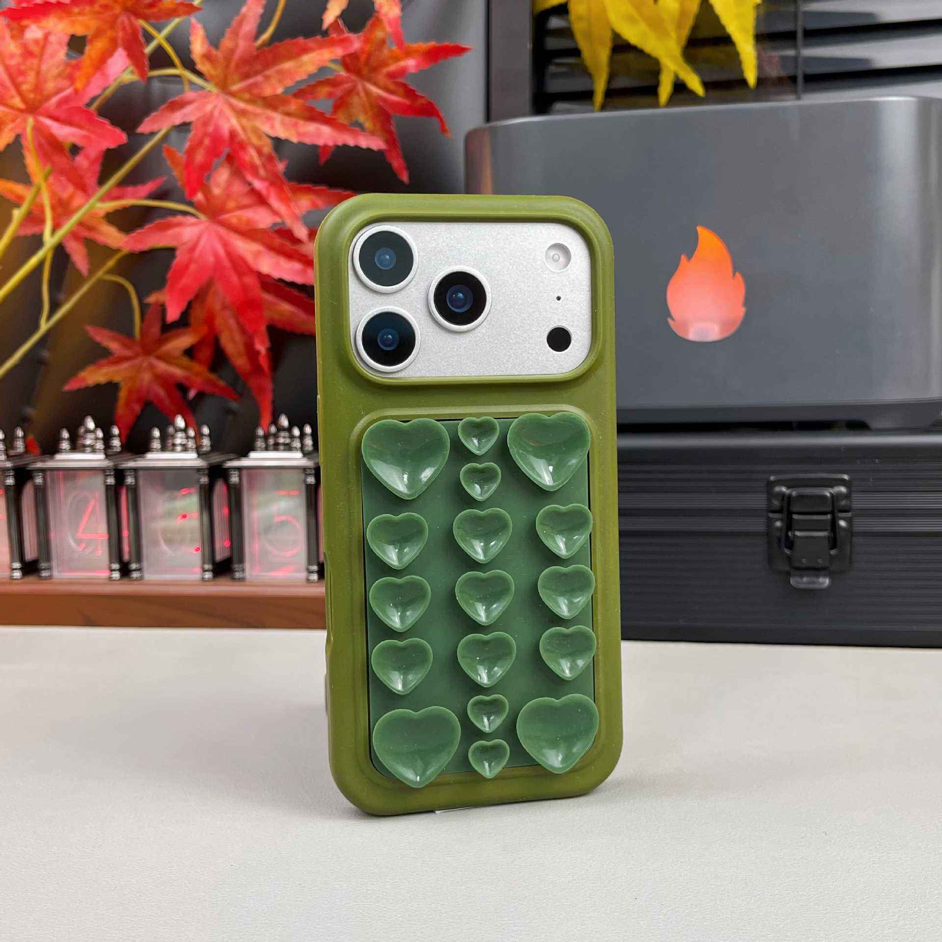 3D Heart StickyPad Case For iPhone