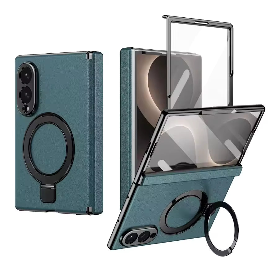 Bracket Leather Case For Samsung Fold
