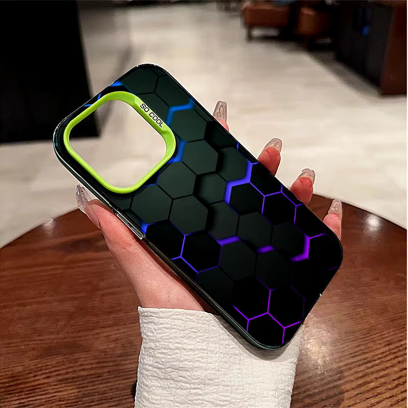 Hexagon RGB Effect Fashion Case For iPhone