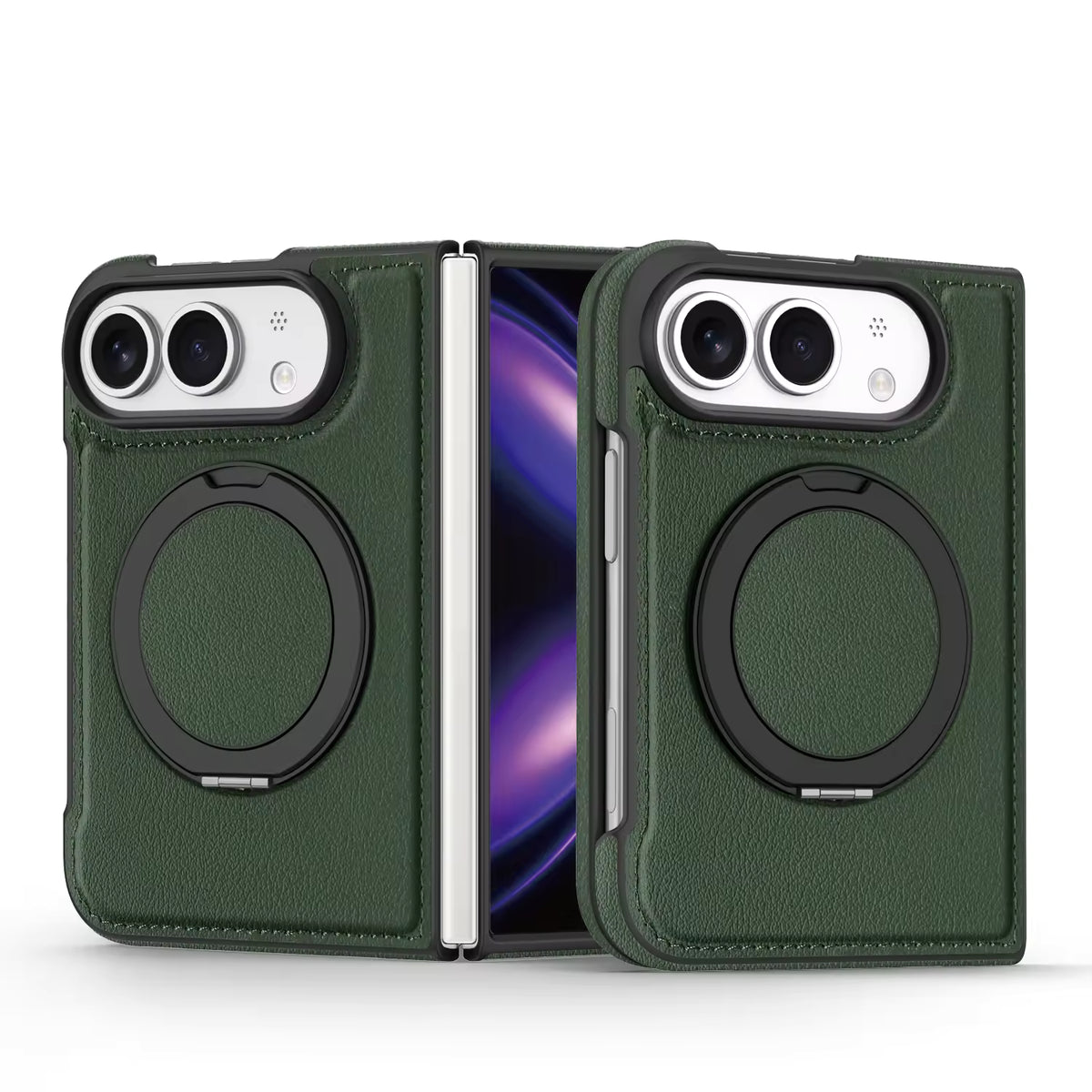 Leather 360 Magnetic Stand Case for iPhone Duo