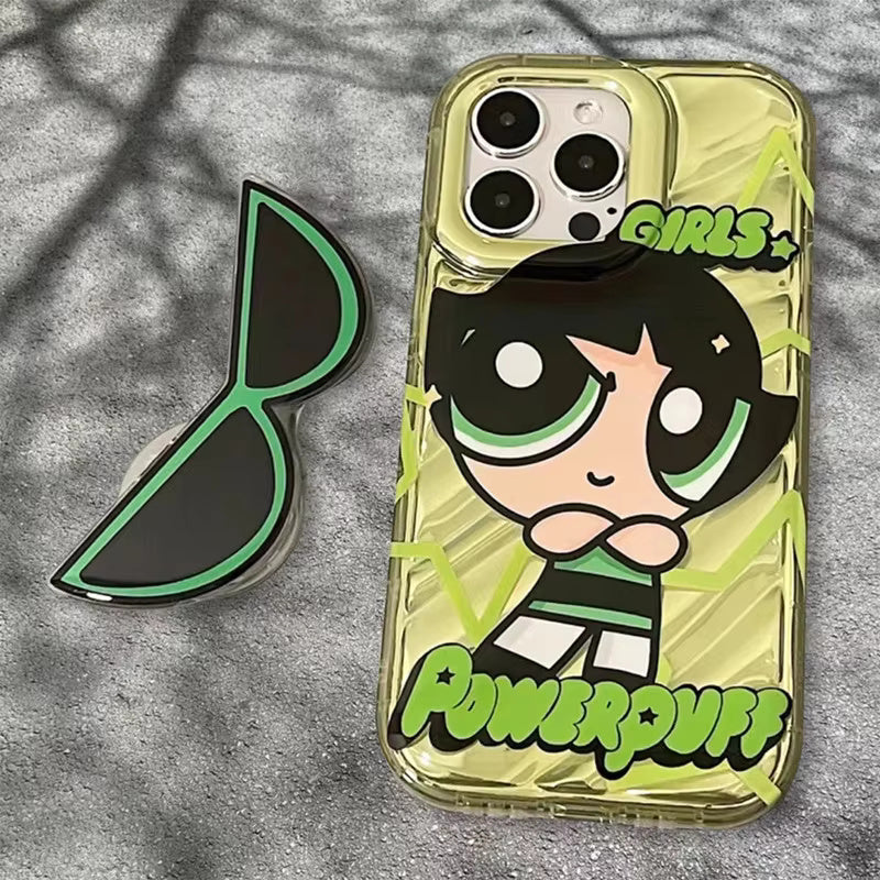 PowerPuff Girls Glasses Socket Case For iPhone