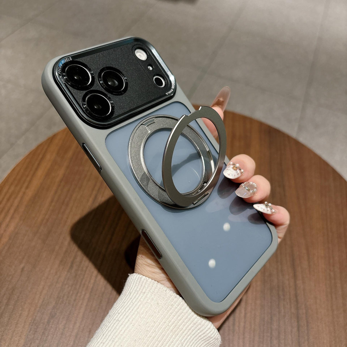 Premium Magnetic PC Ring Stand Phone Case for iPhone