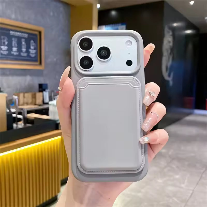 Magnetic PU Case With Detachable Card Holder for iPhone
