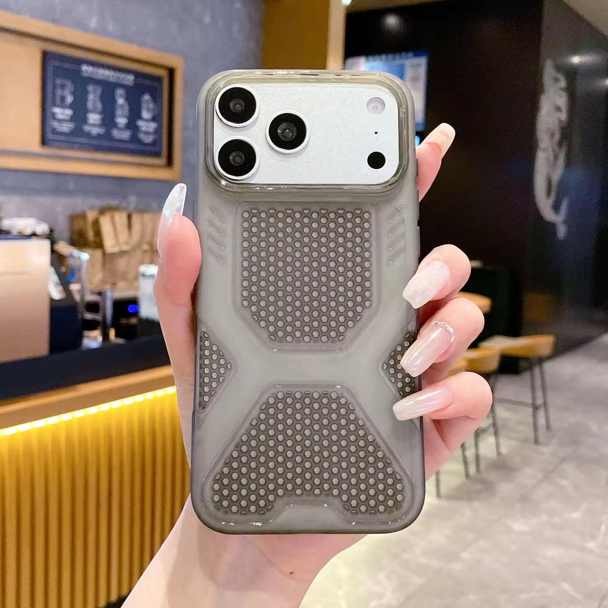 Shockproof TPU Honeycomb Protective Phone Case for iPhone