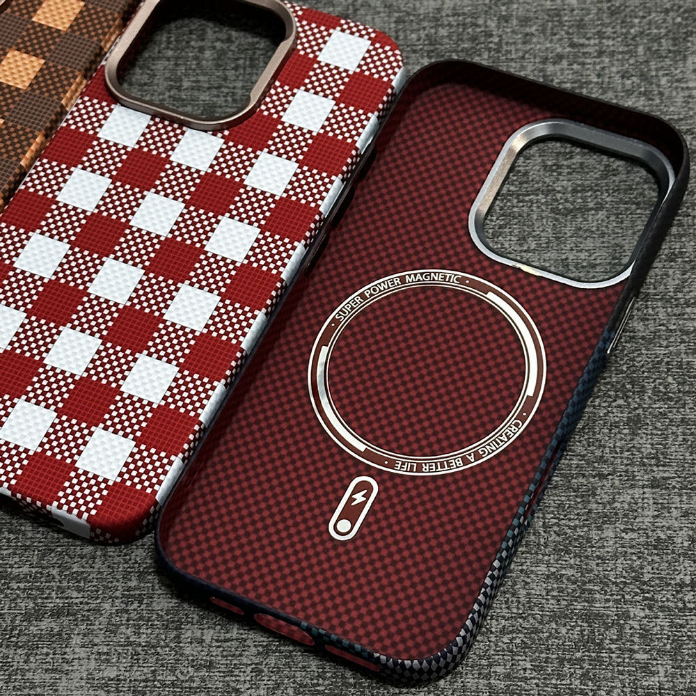 Checkered Pattern Magnetic Case For iPhone