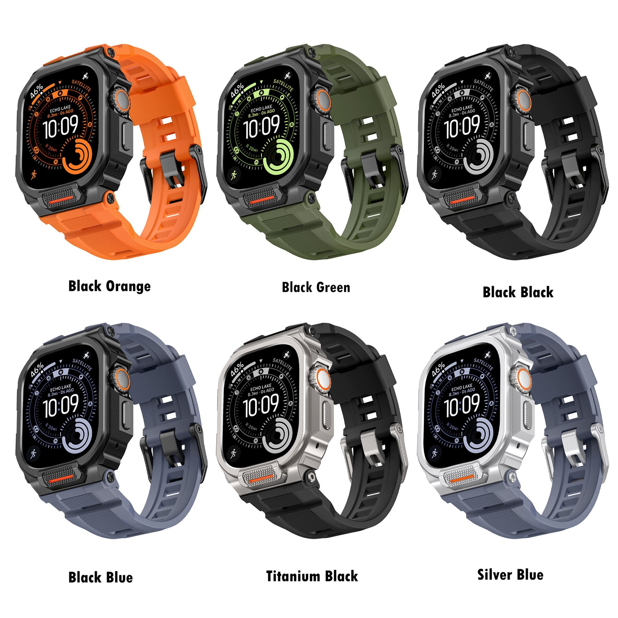 Army Rugged Silicone Bracelet With Metal Case 49mm