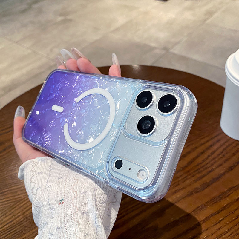 Gradient Magnetic Ring Stand Case for iPhone