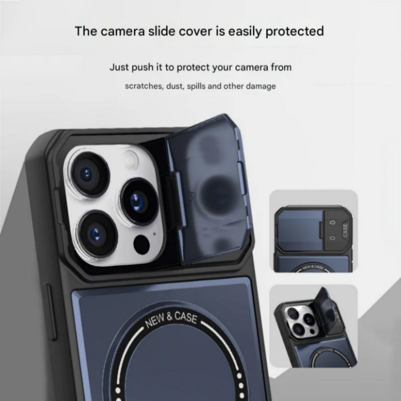 Lens And Back Kickstand Case For iPhone