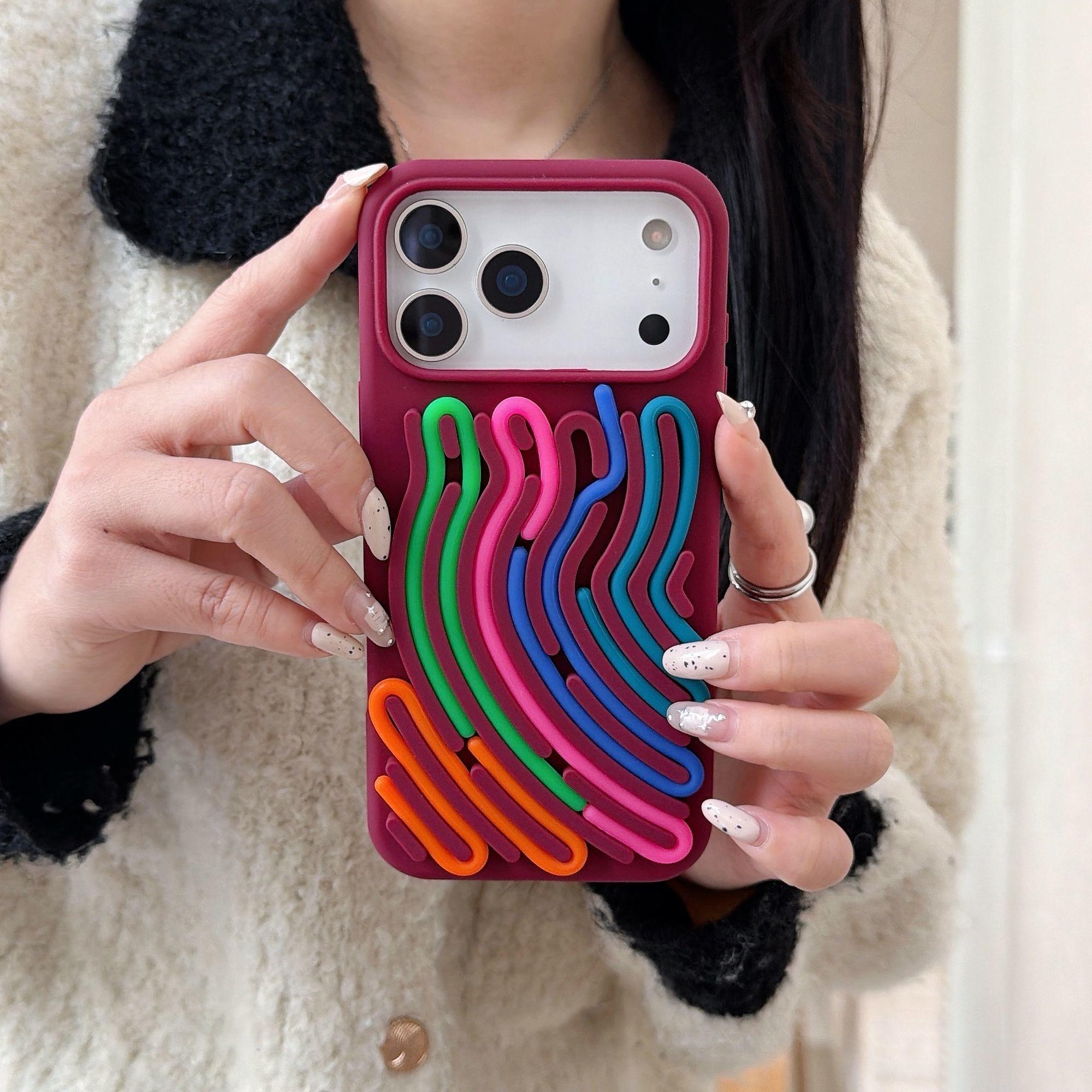 Rainbow WaveLoop 3D Case For iPhone