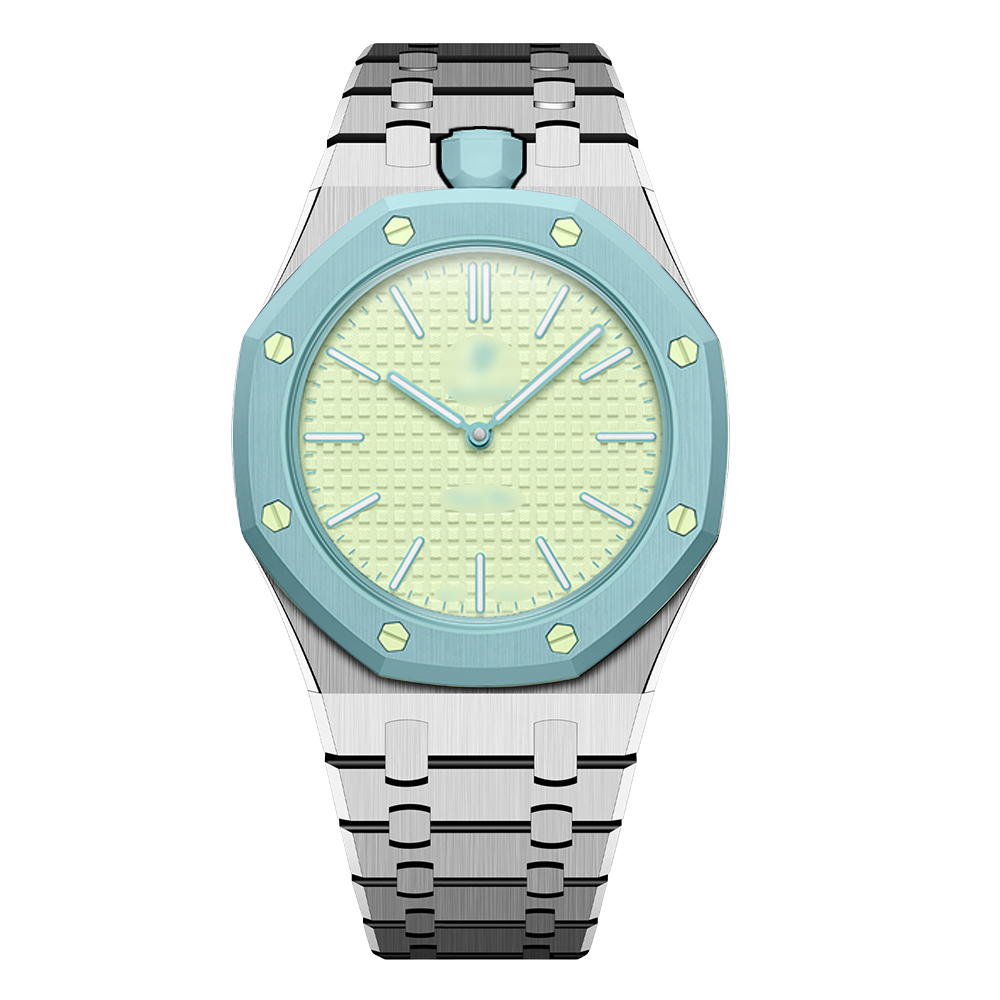 Luxury Stainless Steel Case with Metal Belt For Swatch (12 o'clock Position Crown)