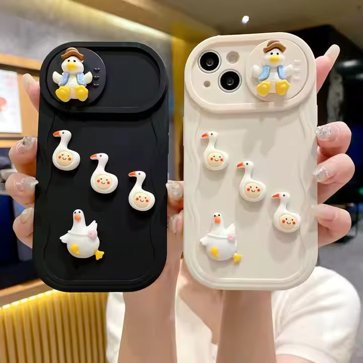 Cute 3D Duck Silicon Case For iPhone