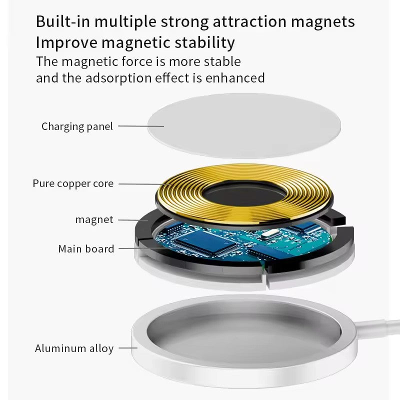 Auriglo 15W Magnetic Fast Charging Wireless Charger