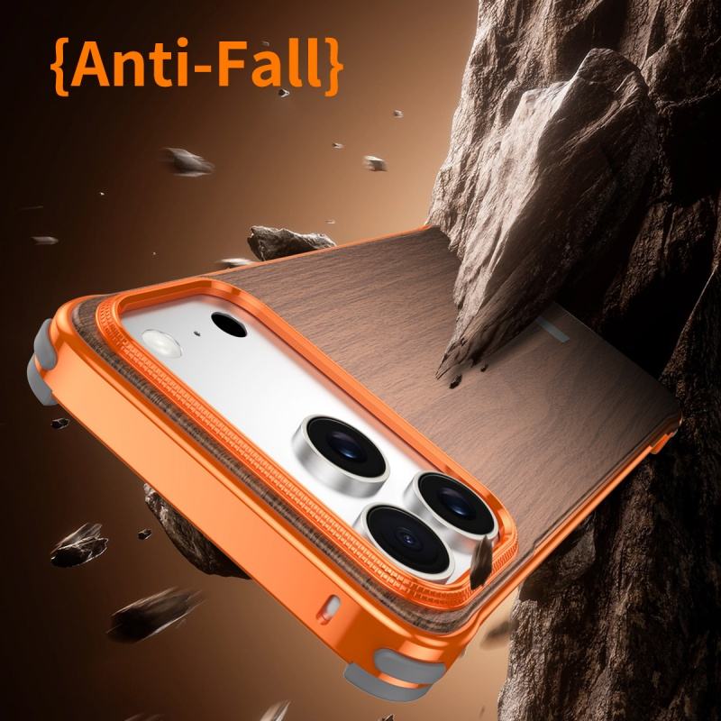 Frameless Walnut Metal Case For iPhone
