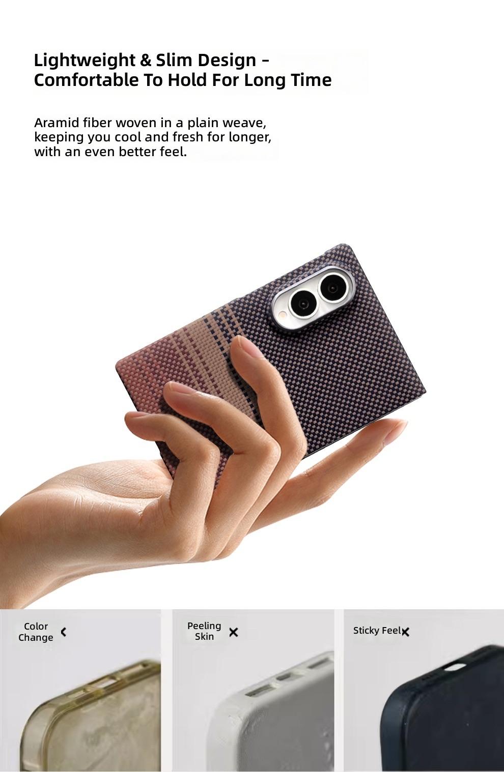Colour Magnetic Carbon Fiber Case For Samsung Fold