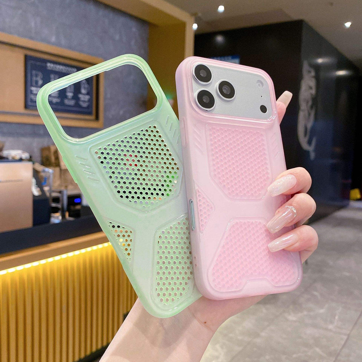 Shockproof TPU Honeycomb Protective Phone Case for iPhone