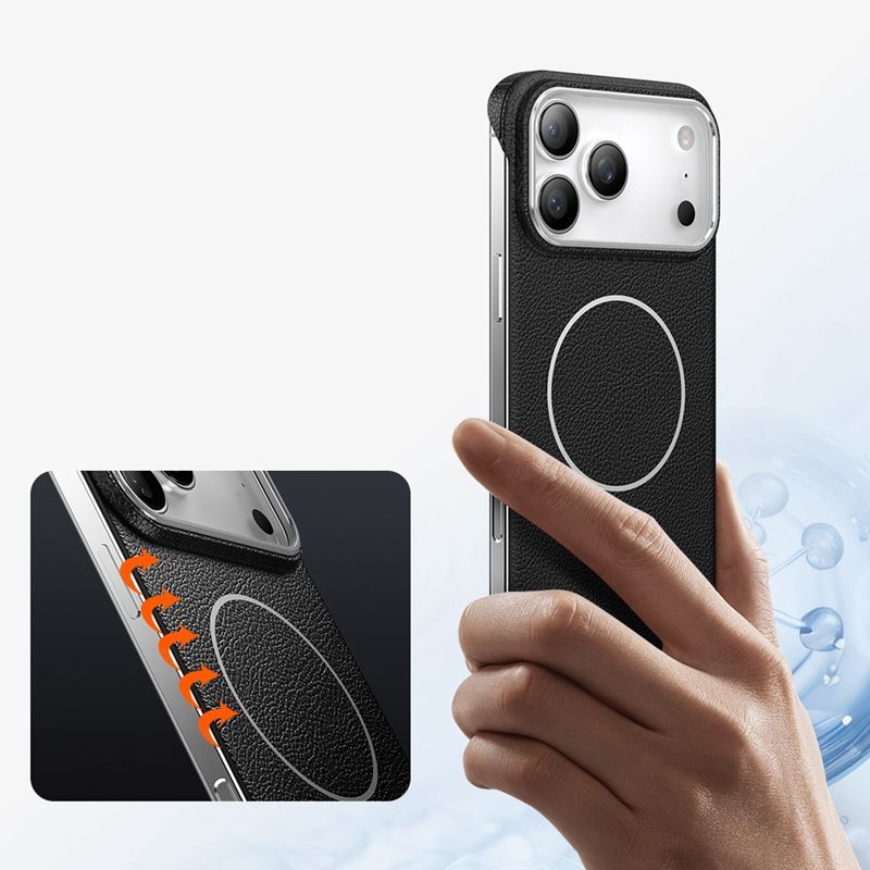 Hard PC PU Leather Case For iPhone