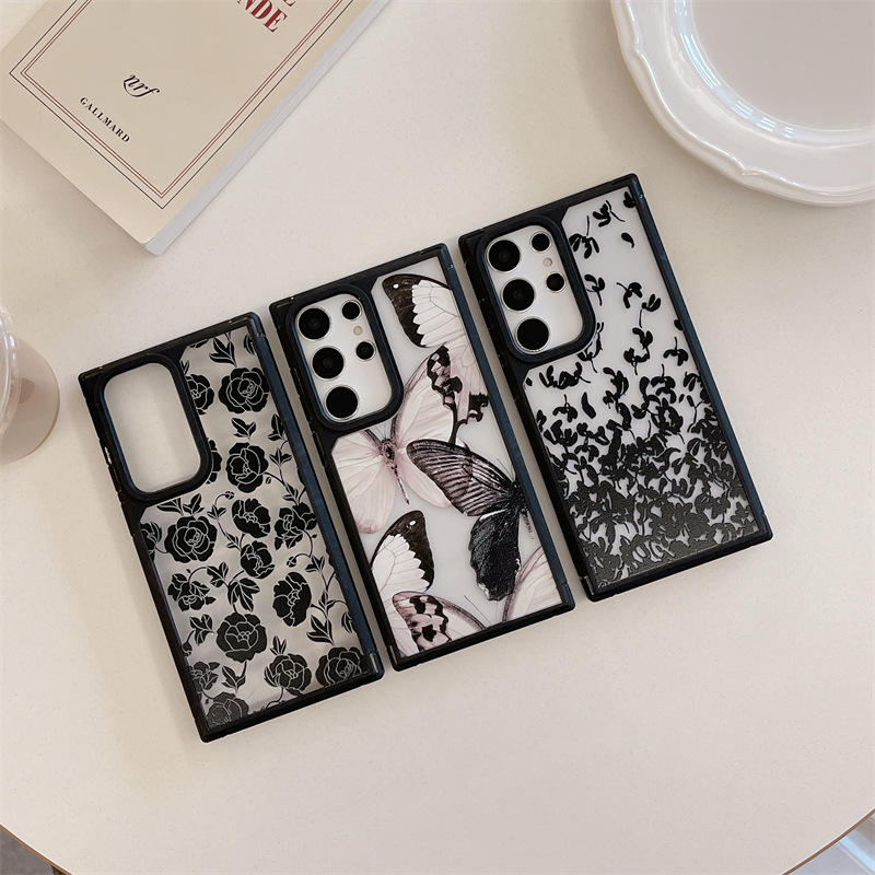 Noir Botanica Transparent Case For Samsung