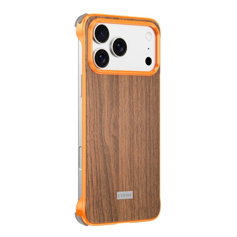 Frameless Walnut Metal Case For iPhone