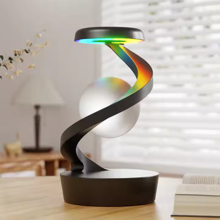 Creative RGB Rotary Wireless Charger Desktop Night Light