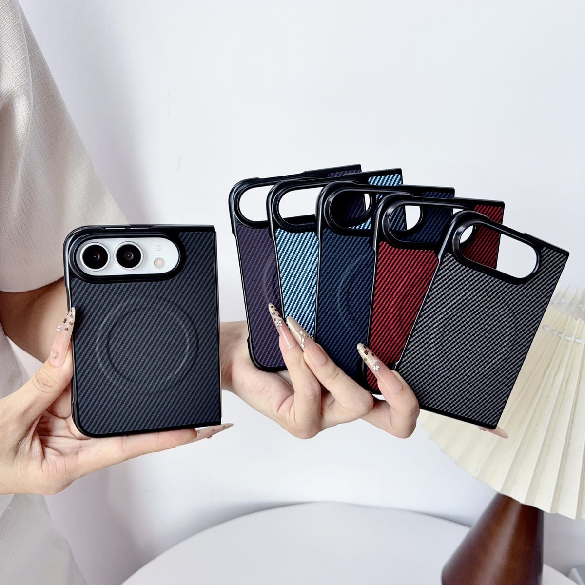 Color CarbonFiber Pattern Case For iPhone Duo