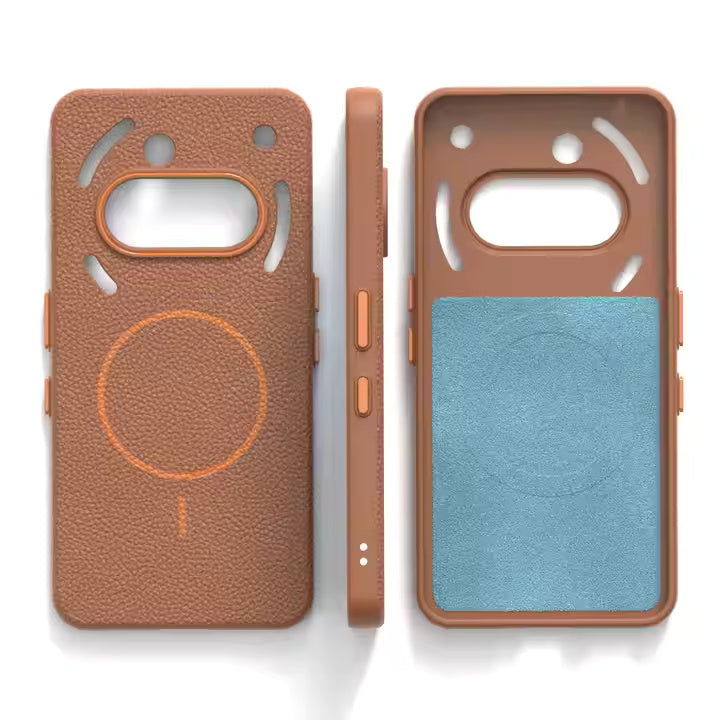 Leather Texture MagSafe-Compatible Case For Nothing