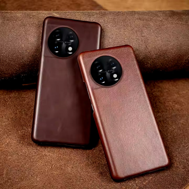 Genuine Leather Oil Wax Pattern Case For OnePlus