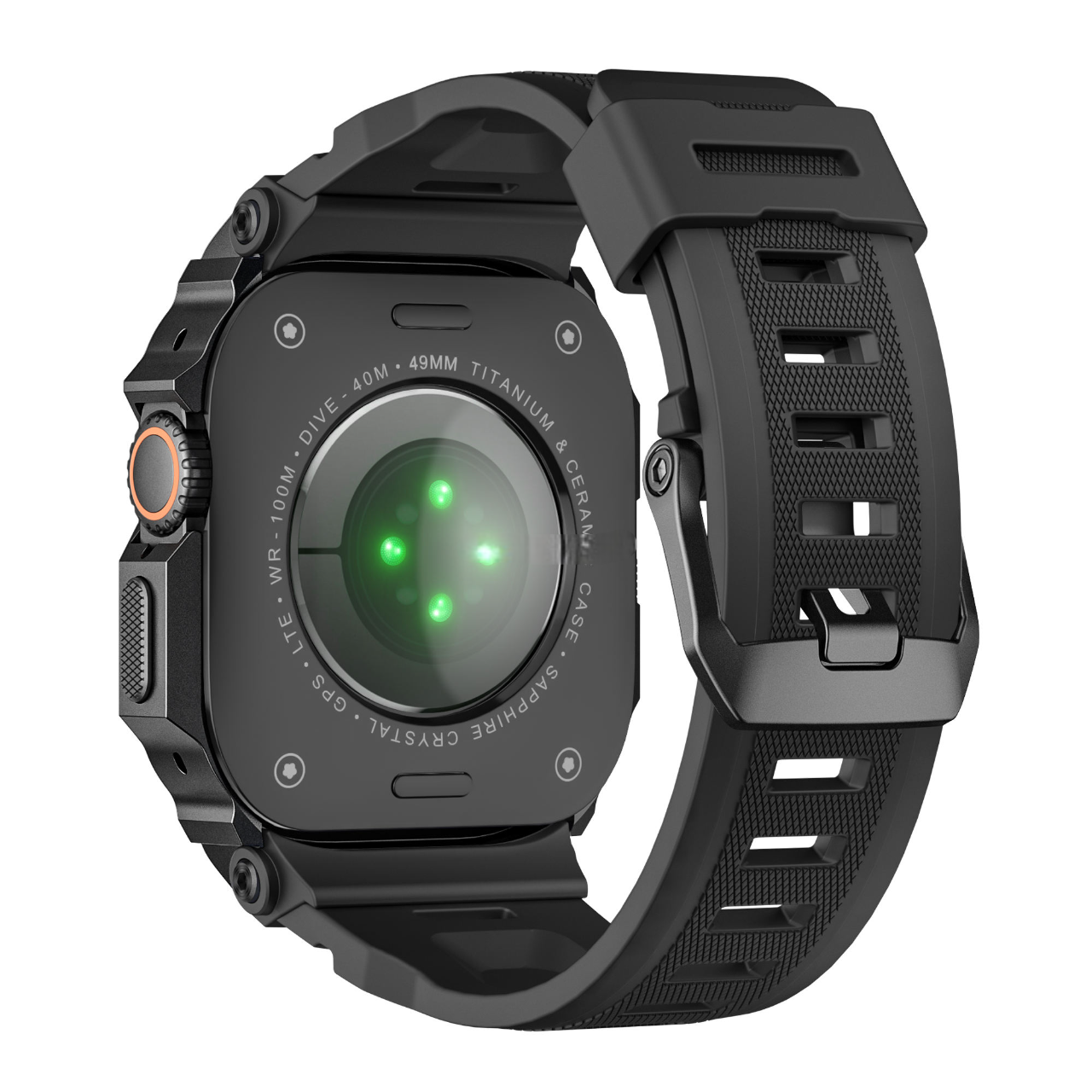 Army Rugged Silicone Bracelet With Metal Case 49mm
