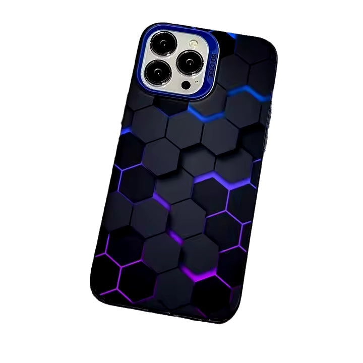 Hexagon RGB Effect Fashion Case For iPhone